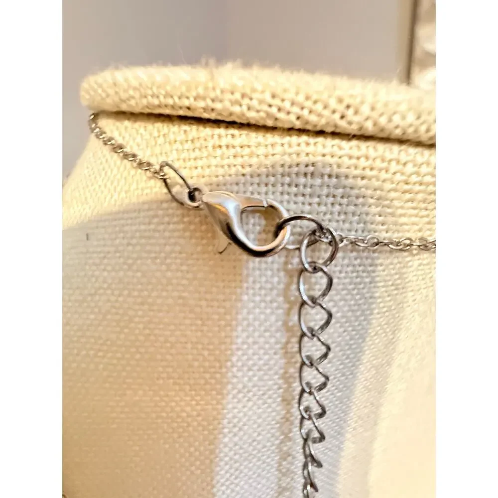 Vintage 32” Geometric Triangle Pendant Necklace